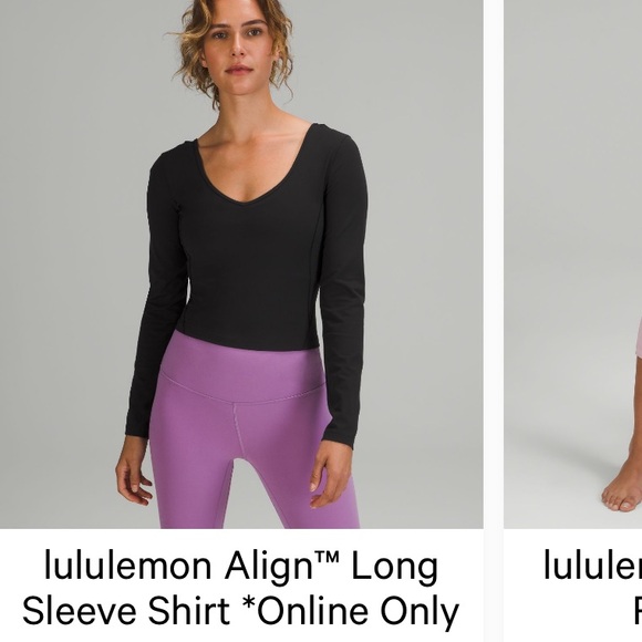 Lululemon long sleeve align shirt- cropped size 10 - Picture 1 of 3